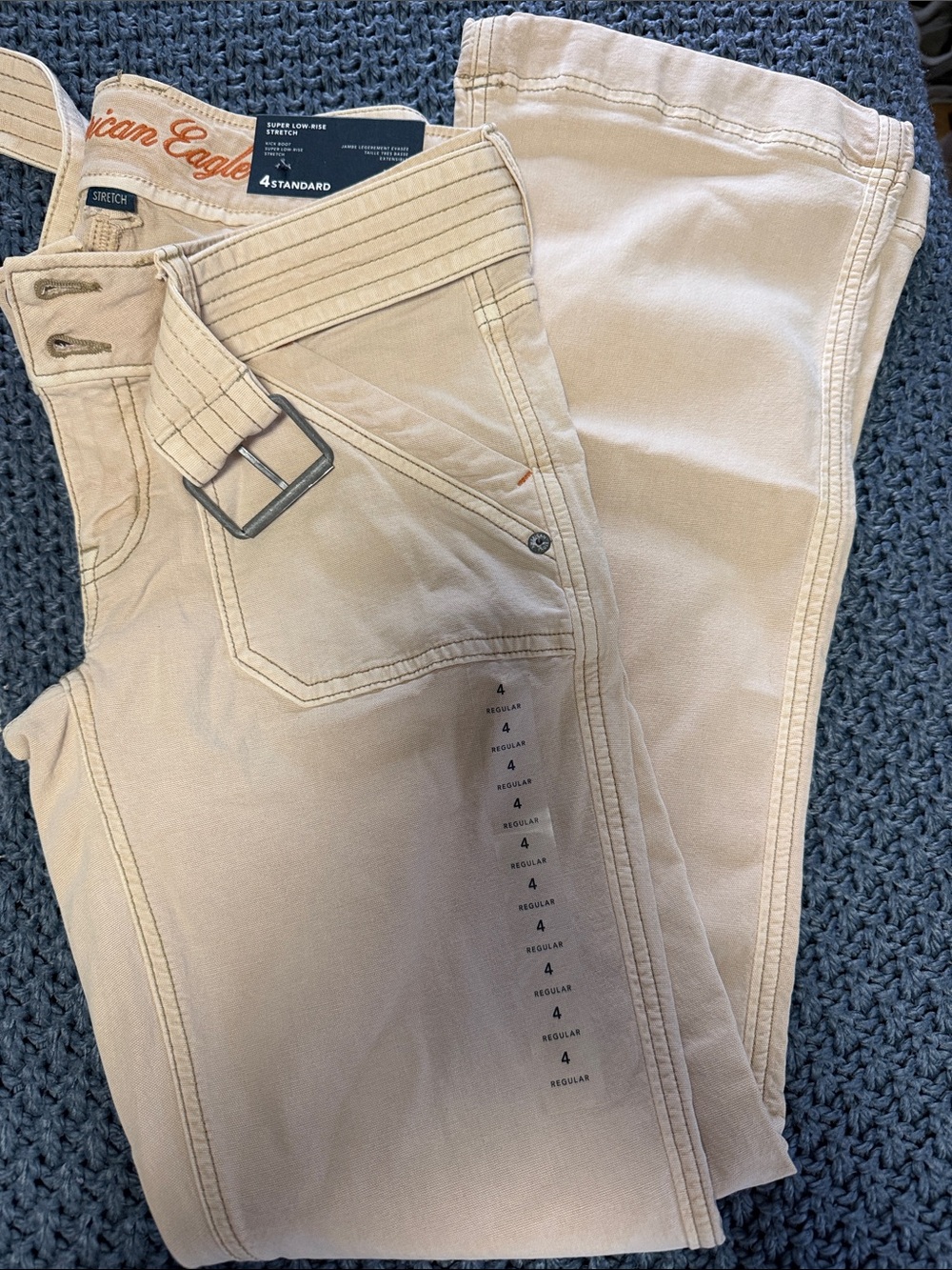American Eagle Outfitters Women's Cream Bootcut Jeans